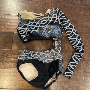 Custom Dance Leotard Costume XS Gorgeous & Unique!
